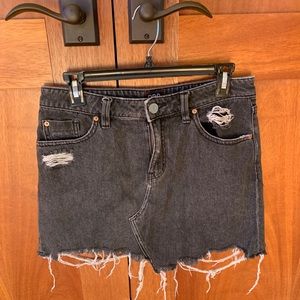 Black jean skirt